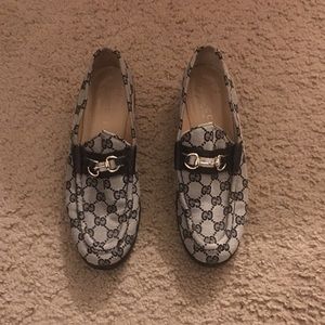 Black & White Gucci Loafers